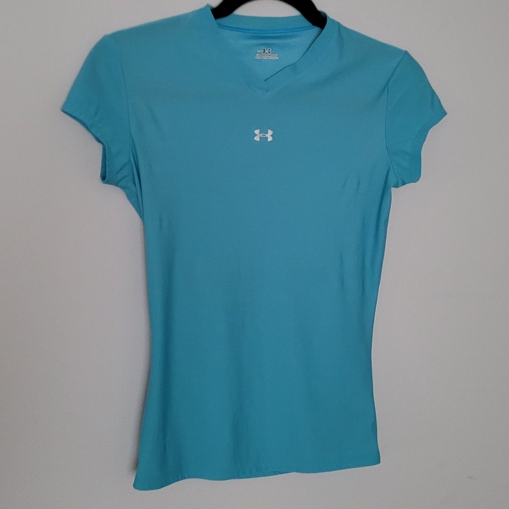 Under Armour Light Blue Athletic Shirt Women-Med